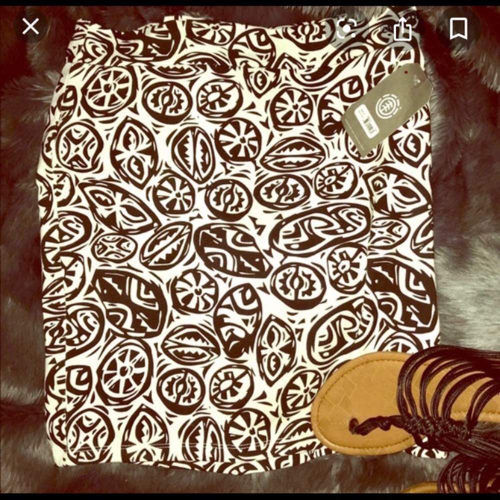 ELEMENT Tribal Pattern mini skirt